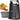 Stainless steel box grater with non-slip handle, storage container, and vegetable assortment.